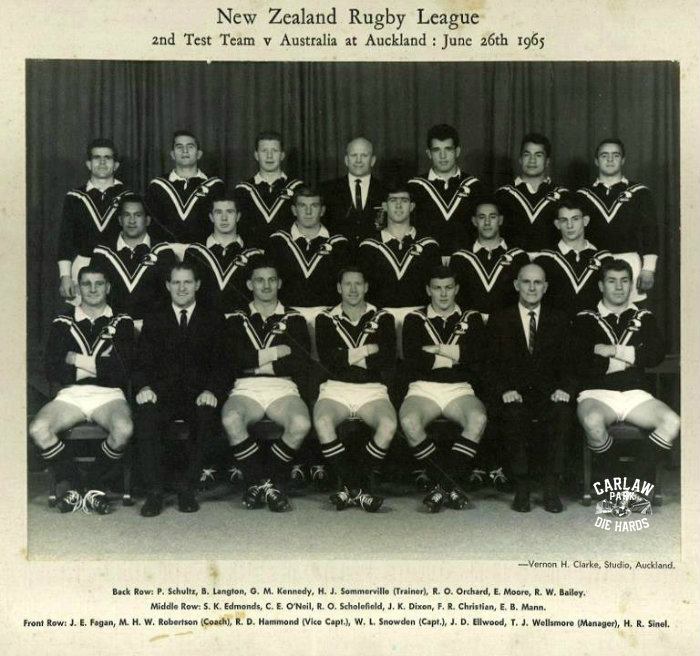 New Zealand Rugby League 2nd Test Team 1965